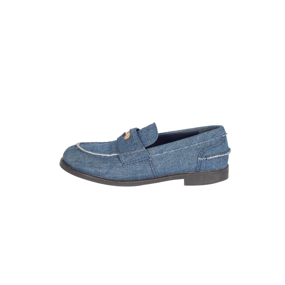Miu Miu Blue Denim Penny Loafers Size 36